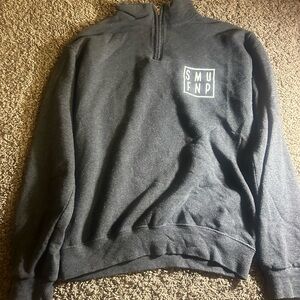 Men's Black Quarter-Zip Sweater